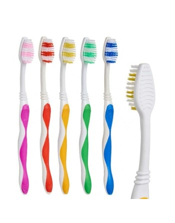 Cepillo de Dientes Amarillo Azul Rojo Verde Rosa (12 Unidades)