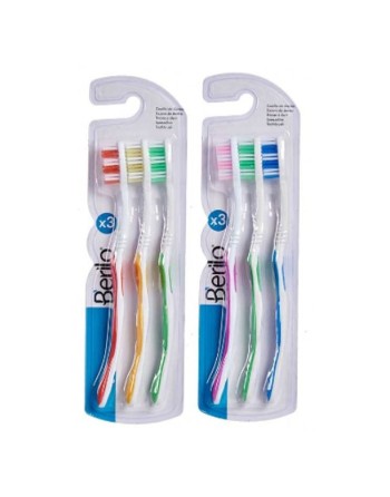 Cepillo de Dientes Amarillo Azul Rojo Verde Rosa (12 Unidades)