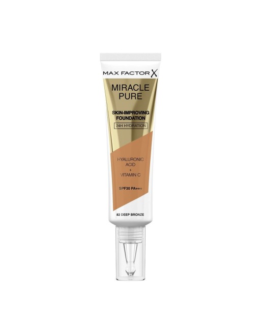 Cremige Make-up Grundierung Max Factor Miracle Pure Nº 82 Deep bronze Spf 30 30 ml