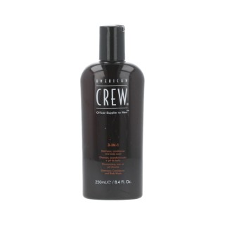 Gel, Champú y Acondicionador 3 en 1 American Crew 250 ml
