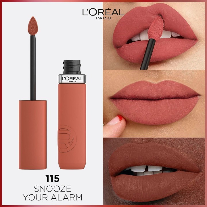 Rossetto liquido L'Oreal Make Up Infaillible Matte Resistance Snooze your ala Nº 115 (1 Unità)