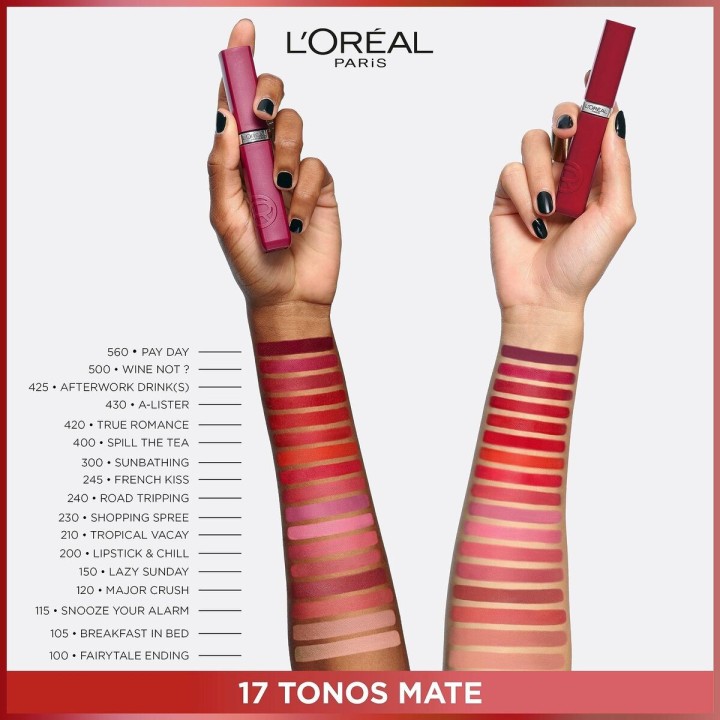 Flydende læbestift L'Oreal Make Up Infaillible Matte Resistance Nº 120 (1 enheder)