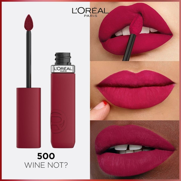 Flydende læbestift L'Oreal Make Up Infaillible Matte Resistance Wine not? Nº 500 (1 enheder)