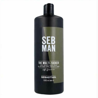 Gel, Shampoo og Hårbalsam 3 i 1 Seb Man The Multitasker Hår Skæg 1 L