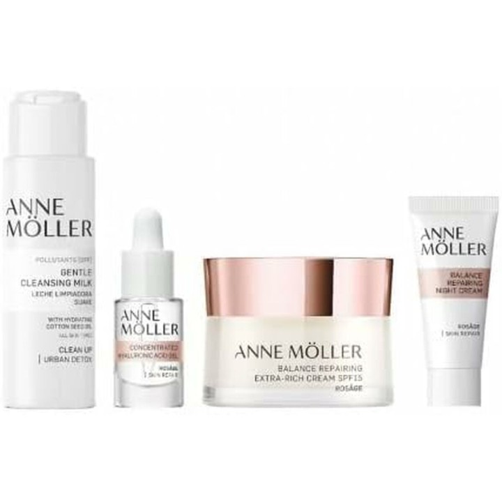 Unisex kosmetiksæt Anne Möller Rosâge Balance Extra-Rich Repairing Cream 4 Dele