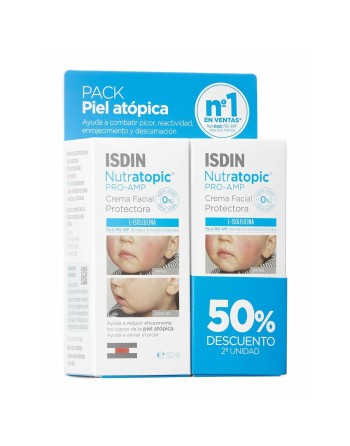 Gesichtscreme Isdin Nutratopic Pro-AMP Hautschützendes Atopische haut Kinder 2 x 50 ml