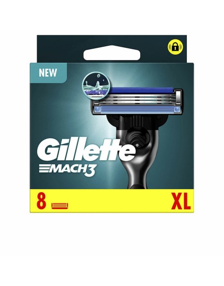 Lame de Rasage Gillette Mach 3 (8 Unités)