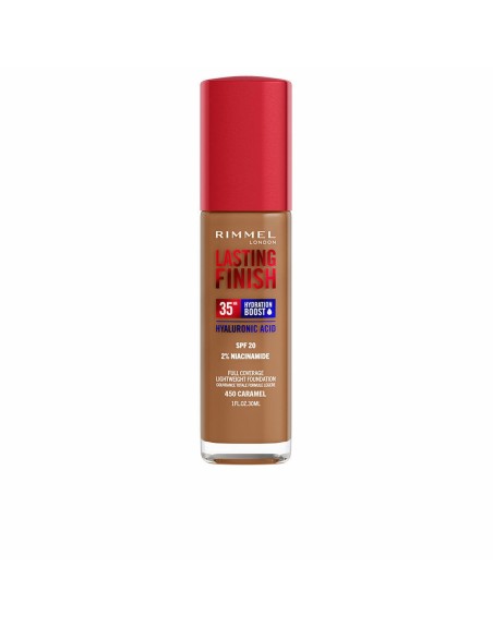Base de Maquillage Crémeuse Rimmel London Lasting Finish Nº 450 Caramel Spf 20 30 ml