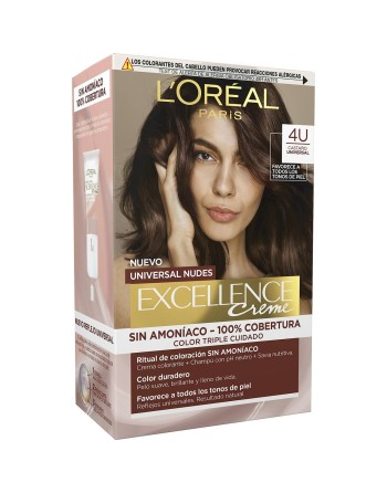 Permanent Dye L'Oreal Make Up Excellence Brown