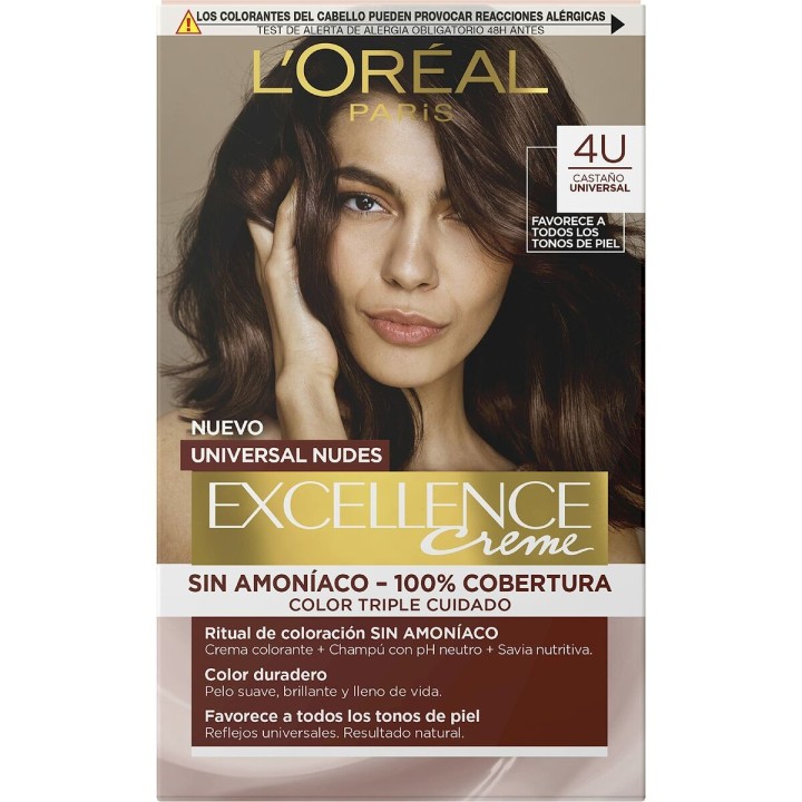 Permanent Farve L'Oreal Make Up Excellence Kastanje