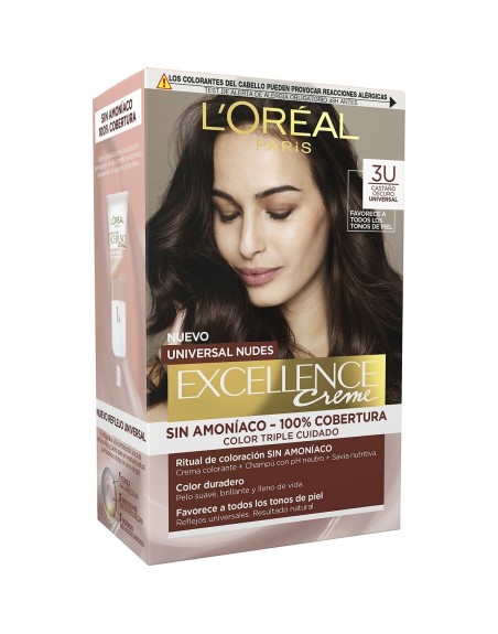 Permanent Dye L'Oreal Make Up Excellence Dark Brown