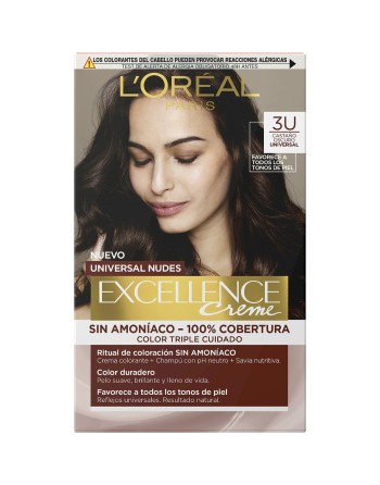 Permanent Dye L'Oreal Make Up Excellence Dark Brown