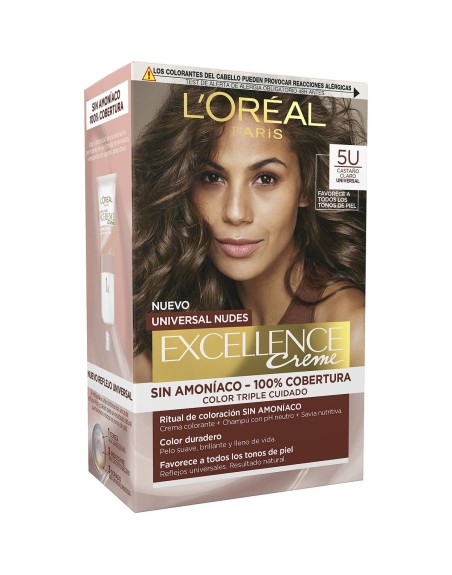 Permanent Dye L'Oreal Make Up Excellence Light Brown