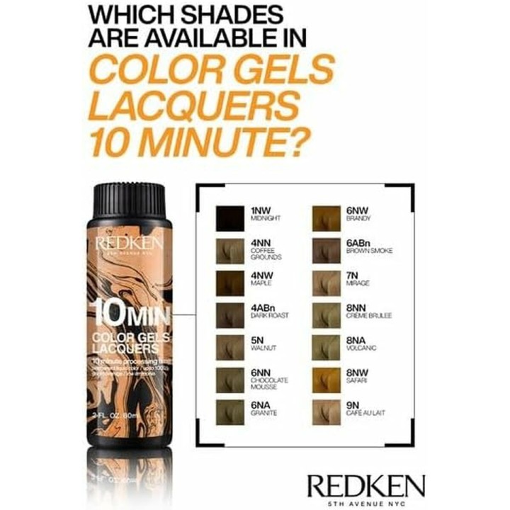Tintura Permanente Redken Color Gels Lacquers Minutos 3 x 60 ml Nº 6ABN-6.19 (3 Unità)
