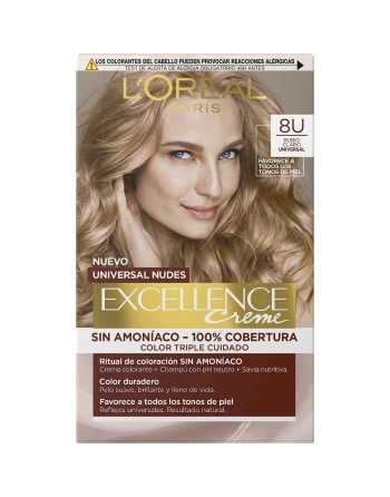 Permanent Farve L'Oréal Paris Excellence Nº 8.0-rubio claro