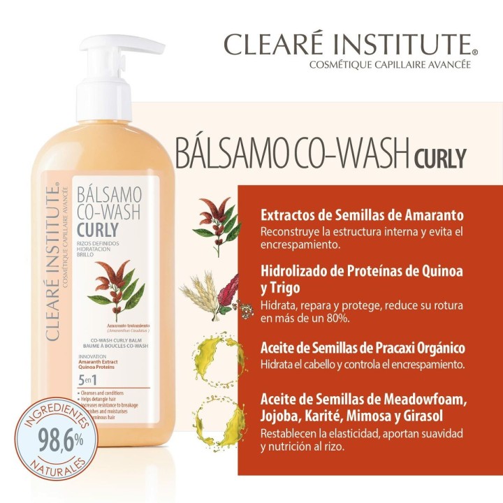 Fluid zur Definition von Locken Clearé Institute Wash Curly 300 ml