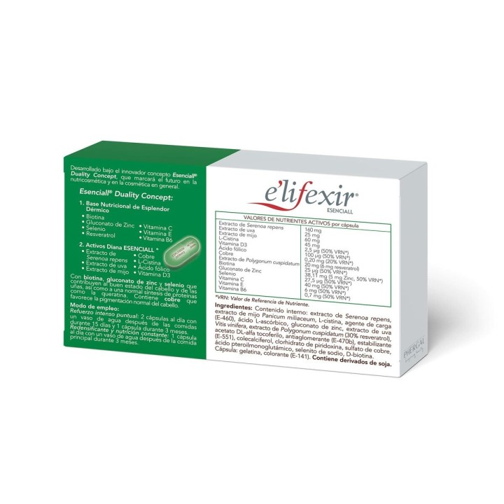 Anti-hårtab behandling Elifexir Esenciall Kapsler x 30