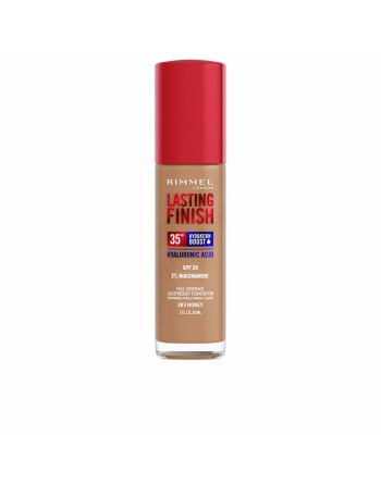 Base per Trucco Fluida Rimmel London Lasting Finish Nº 303 Honey Spf 20 30 ml