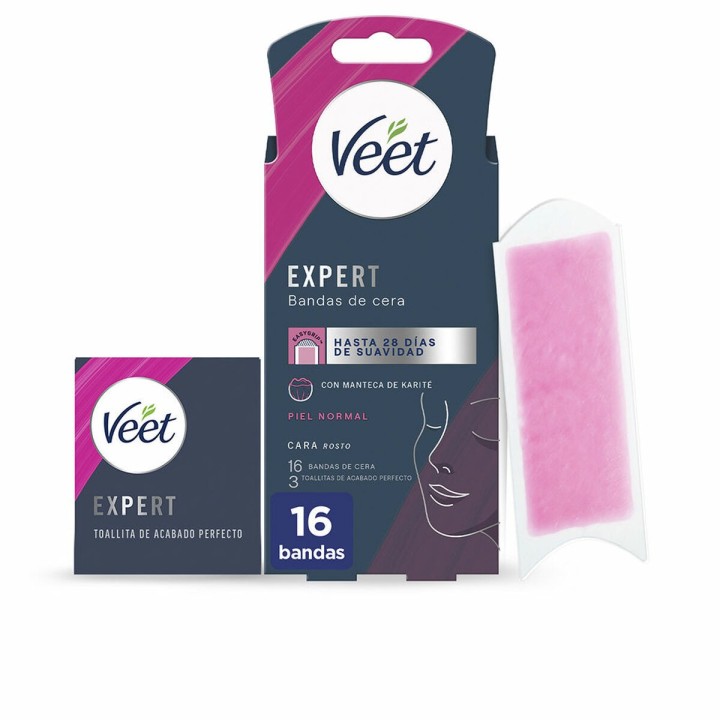 Strisce Depilatorie Viso Veet Expert (16 Unità)