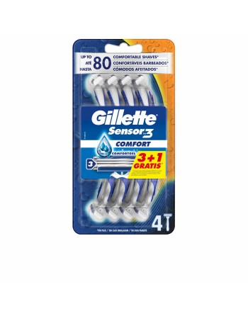 Rasoirs Jetables Gillette Sensor 3 Comfort 4 Unités