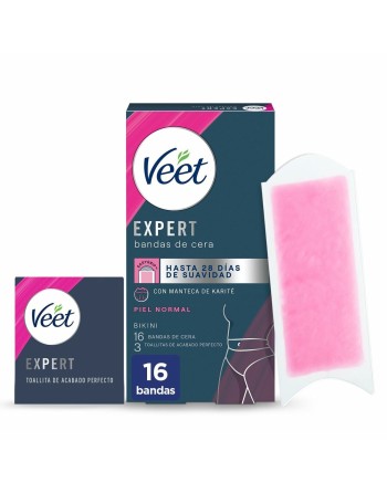 Strisce Depilatorie Corpo Veet Expert Bikini (16 Unità)