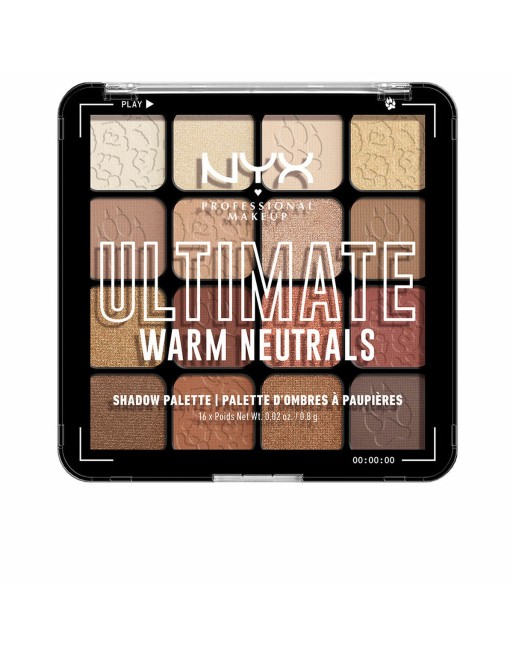 Palette d'ombres à paupières NYX Ultimate Warm neutrals 16 x 0,83 g