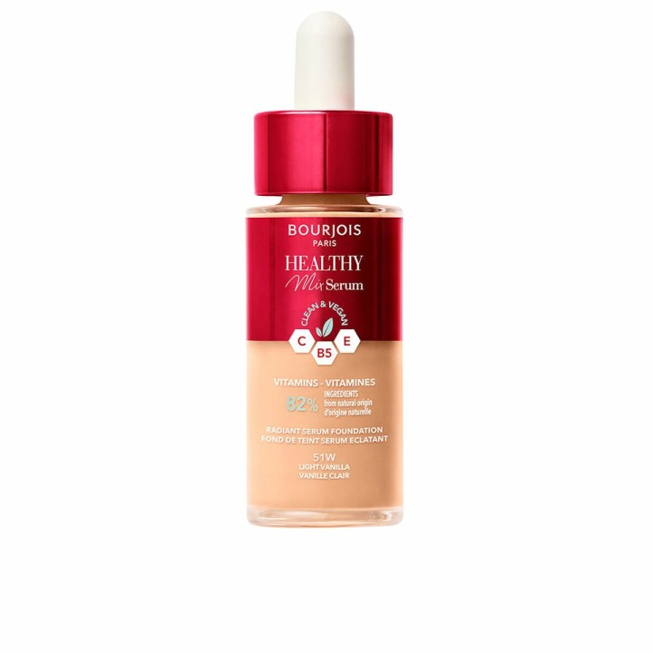 Flydende makeup foundation Bourjois Healthy Mix Serum Nº 51W Light vanilla 30 ml