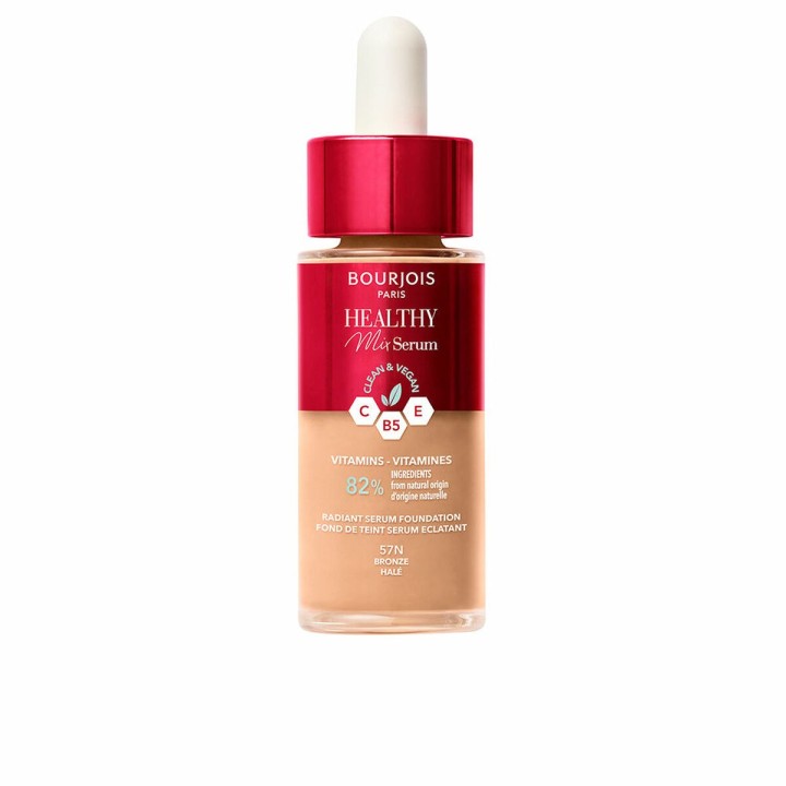 Flydende makeup foundation Bourjois Healthy Mix Serum Nº 57N Bronze 30 ml