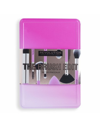 Set mit Schminkbürsten Revolution Make Up The Brush Edit Rosa 8 Stücke