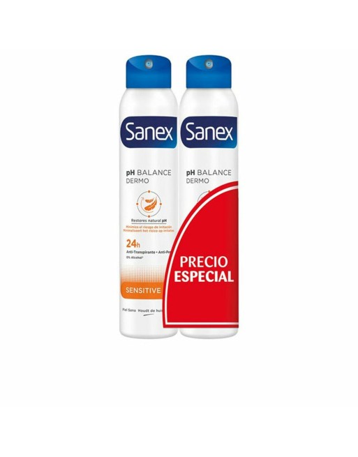 Spray Deodorant Sanex Sensitive 2 Units 200 ml