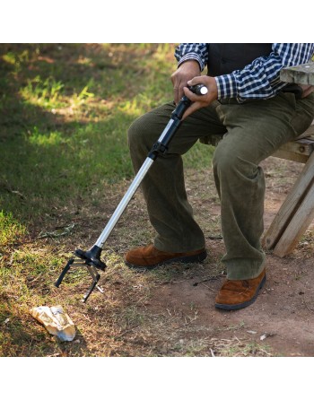 Extendable Walking Stick with LED, Alarm and Grabber Hannde InnovaGoods