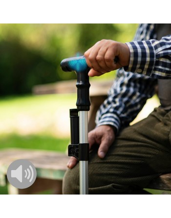 Extendable Walking Stick with LED, Alarm and Grabber Hannde InnovaGoods