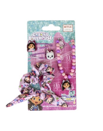Accessori per i Capelli Gabby's Dollhouse 4 Pezzi Rosa