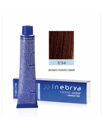 Permanent Farve Inebrya Bionic Color Nº 7/34 Blonde Golden Copper 100 ml
