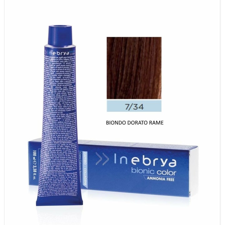 Tintura Permanente Inebrya Bionic Color Nº 7/34 Blonde Golden Copper 100 ml