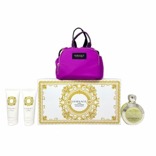 Set mit Damenparfüm Versace Eros pour Femme Eau de Toilette EDT 4 Stücke