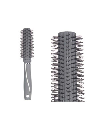 Spazzola Rotonda Grigio Silicone Plastica (12 Unità)