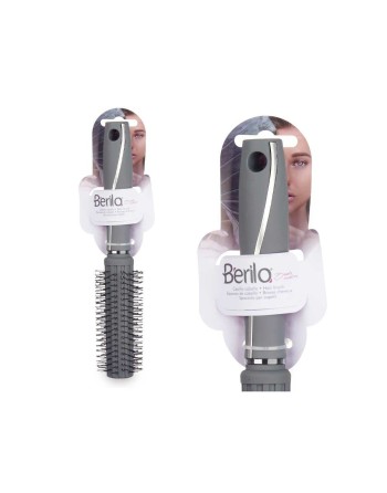 Spazzola Rotonda Grigio Silicone Plastica (12 Unità)