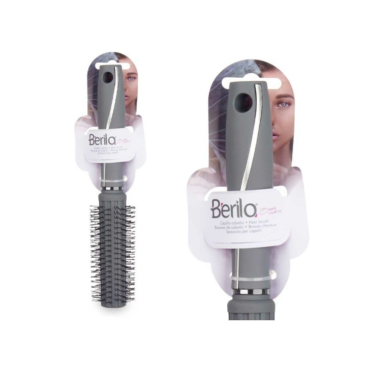 Round Brush Grey Silicone Plastic (12 Units)