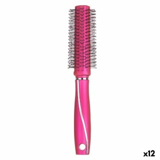 Rund Børste Fuchsia Silikone Plastik (12 enheder)