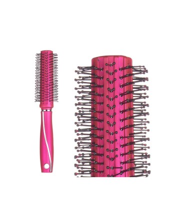 Spazzola Rotonda Fucsia Silicone Plastica (12 Unità)