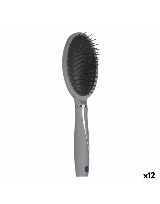 Cepillo Gris Silicona Plástico (12 Unidades)