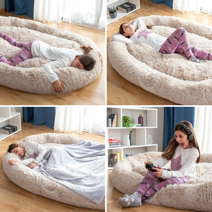 Hundeseng til mennesker  Human Dog Bed XXL InnovaGoods Beige