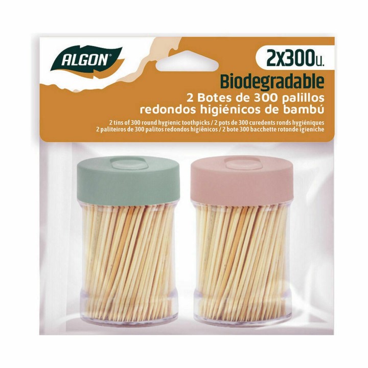 Palillos Dentales Algon Set 600 Piezas (36 Unidades)