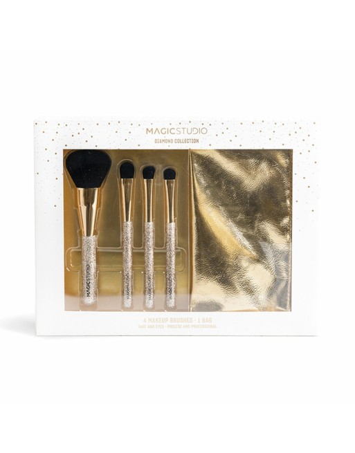 Set de Brochas de Maquillaje Magic Studio Diamond Collection 5 Piezas