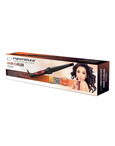 Curling Tongs Esperanza SALMA Black Red Black / Rose Gold