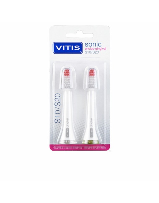 Rechange brosse à dents électrique Vitis Sonic S10/S20 Gingival 2 Unités