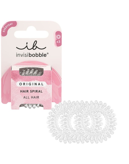 Hårelastikker Invisibobble Invisibobble Elastik Spiral Gennemsigtig 3 enheder