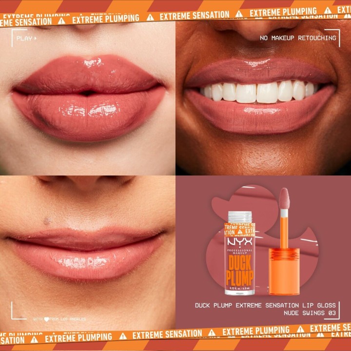 Brillo de Labios NYX Duck Plump Nude swings 6,8 ml