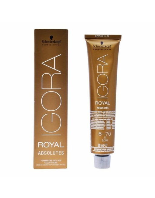 Gel colorant anti-âge Igora Absolutes N6-70 Schwarzkopf (60 ml)